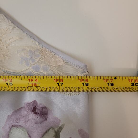 California Dynasty Vintage Floral Robe & Slip Set Large Lace Trim 2-Piece - Picture 13 of 13